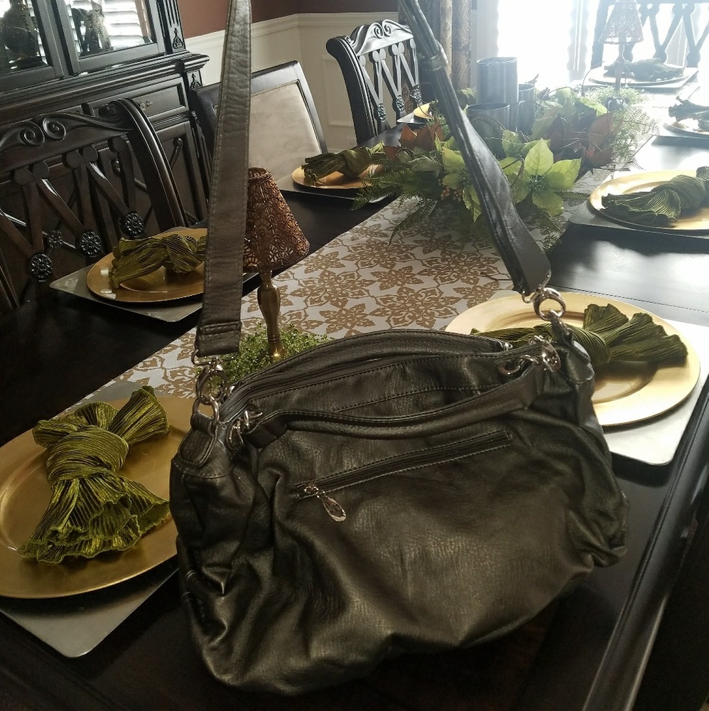 Charming Charlie Gunmetal Bag